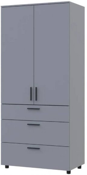 Шафа для одягу Doros Торн Сірий 2 ДСП/3Ш (штанга) 90х51.6х200 (DRS-012025)