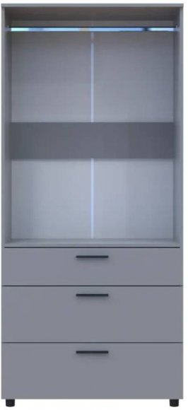 Шафа для одягу Doros Торн Сірий 2 ДСП/3Ш (штанга) 90х51.6х200 (DRS-012025)