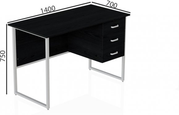 Комп'ютерний стіл Ferrum-decor Гаррі 75x140x70 білий ДСП Сосна Кембра 32мм (FRD-101020)