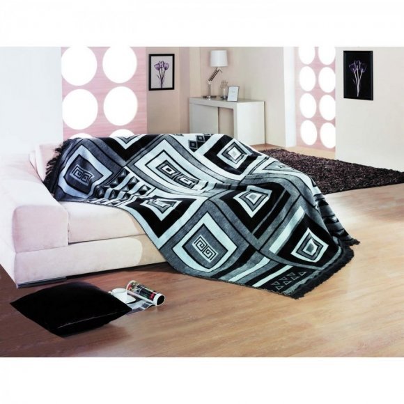 Плед Home Black&White бавовна 150х200 см 2000008473675