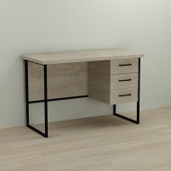 Письмовий стіл Ferrum-decor Гаррі 76x140x60 чорний ДСП Дуб Сонома 32мм (FRD-103547)