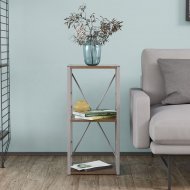 Етажерка 3/34 Ferrum-decor Серії Конект 73x34x28 сірий ДСП Дуб Сонома 16мм (FRD-104304)