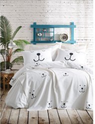 Покривало піке Home Perfect In Love білий 160х235 см svt-2000022271301 Покривало піке Home Perfect In Love білий 160х235 см svt-2000022271301