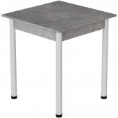 Стіл кухонний Ferrum-decor Агата 75x70x70 Білий ДСП Бетон 16мм (FRD-105555)