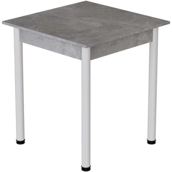 Стіл кухонний Ferrum-decor Агата 75x70x70 Білий ДСП Бетон 16мм (FRD-105555)