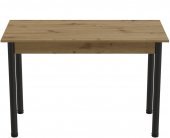 Стіл кухонний Ferrum-decor Беніта 75x120x70 Чорний ДСП Дуб Артизан 16мм (FRD-105697)