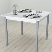 Стіл кухонний Ferrum-decor Дієго 75x90x90 Сірий ДСП Біле 16мм (FRD-106314)
