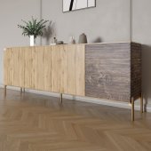 Комод на золотих металевих ніжках LION Грей 204x38x76,5 см Дуб Аппалачі/Дерево (LION-042658) Комод на золотих металевих ніжках LION Грей 204x38x76,5 см Дуб Аппалачі/Дерево (LION-042658)