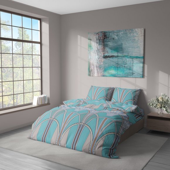 Комплект постільної білизни Поплін LeLIT L-2042 Двоспальний (LLT-111184)