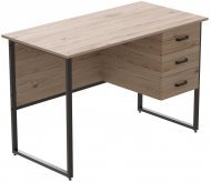 Комп'ютерний стіл Ferrum-decor Гаррі 75x140x60 чорний ДСП Дуб Сан-Марино 32мм (FRD-103549)