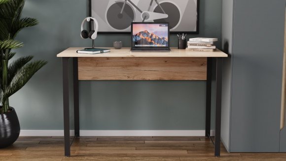 Комп'ютерний стіл Ferrum-decor Курт 75x100x70 чорний ДСП Дуб Сан-Марино 16мм (FRD-103929) Комп'ютерний стіл Ferrum-decor Курт 75x100x70 чорний ДСП Дуб Сан-Марино 16мм (FRD-103929)