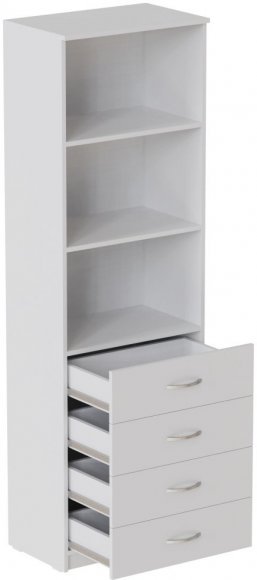 Шафа Анжело Ferrum-decor на 3 полиці з 4 ящики 1900x600x380 ДСП Біле 16 мм (FRD-104983) Шафа Анжело Ferrum-decor на 3 полиці з 4 ящики 1900x600x380 ДСП Біле 16 мм (FRD-104983)