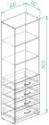 Шафа Анжело Ferrum-decor на 3 полиці з 4 ящики 1900x600x380 ДСП Біле 16 мм (FRD-104983) Шафа Анжело Ferrum-decor на 3 полиці з 4 ящики 1900x600x380 ДСП Біле 16 мм (FRD-104983)