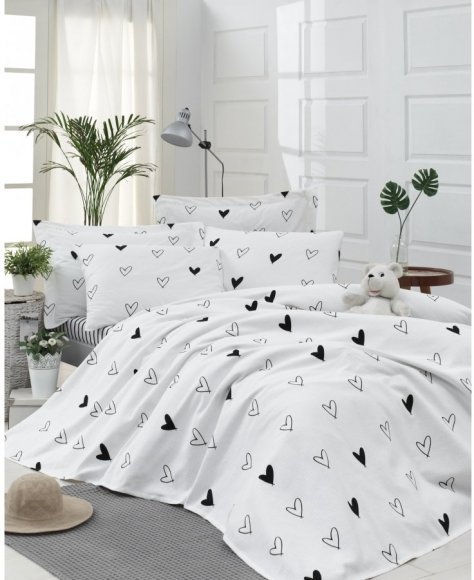 Покривало піке Home Perfect Juddy білий 160х235 см svt-2000022271318