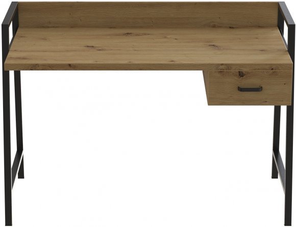 Письмовий стіл Ferrum-decor Комфорт 750x1200x600 Чорний метал ДСП Дуб Артизан 32 мм (FRD-103448)