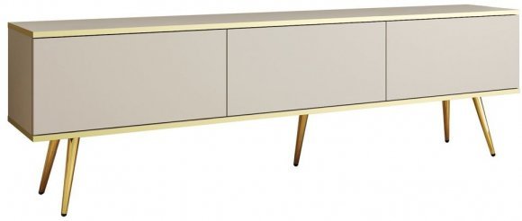 Тумба під телевізор Perfect Home Оро / Oro 3-дверна з золотими ніжками RTV175 Бежевий (PFH-091318) Тумба під телевізор Perfect Home Оро / Oro 3-дверна з золотими ніжками RTV175 Бежевий (PFH-091318)