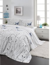 Покривало піке Home Perfect Birds блакитний 160х235 см svt-2000022271325