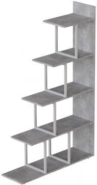 Етажерка Ferrum-decor Стелла 1600x1020x300 Білий метал ДСП Бетон (FRD-105495)