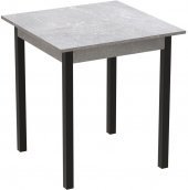 Стіл кухонний Ferrum-decor Агата 75x70x70 Чорний ДСП Бетон 16мм (FRD-105557)