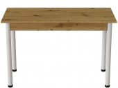 Стіл кухонний Ferrum-decor Беніта 75x120x80 Білий ДСП Дуб Артизан 16мм (FRD-105699)