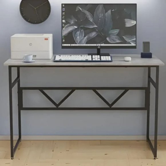 Стіл письмовий Раян Ferrum-decor 750x1400x600 Чорний метал ДСП Бетон 16 мм (FRD-106483) Стіл письмовий Раян Ferrum-decor 750x1400x600 Чорний метал ДСП Бетон 16 мм (FRD-106483)