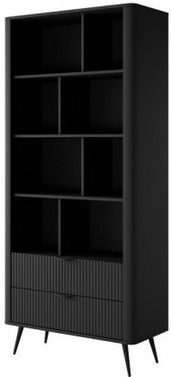Стелаж Perfect Home Ланте / Lante 2S з 2 шухлядами і чорними ніжками Чорний (PFH-091104) Стелаж Perfect Home Ланте / Lante 2S з 2 шухлядами і чорними ніжками Чорний (PFH-091104)