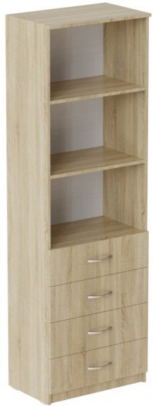 Шафа Анжело Ferrum-decor на 3 полиці з 4 ящики 1900x600x380 ДСП Дуб Сонома 16 мм (FRD-104986)