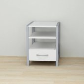 Тумба універсальна Ferrum-decor Вів'єн 1/1 50x41x40 сірий ДСП Біле 16мм (FRD-104151)