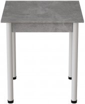 Стіл кухонний Ferrum-decor Агата 75x80x80 Білий ДСП Бетон 16мм (FRD-105558)