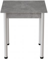 Стіл кухонний Ferrum-decor Агата 75x80x80 Білий ДСП Бетон 16мм (FRD-105558)