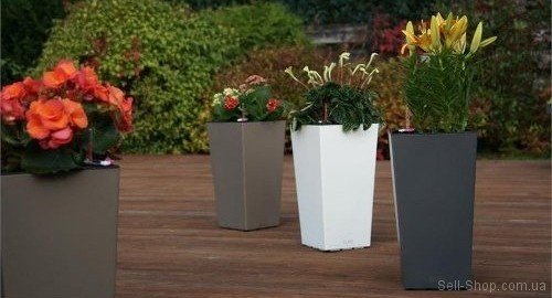 Вазон Elise 25 см антрацит глянцевий 411139076