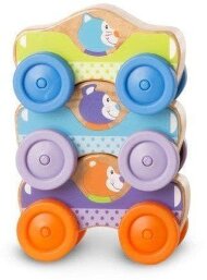 Набір дерев'яних машинок-пірамідок MD40129