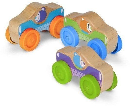 Набір дерев'яних машинок-пірамідок MD40129