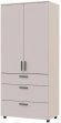 Шафа для одягу Doros Торн Кашемір 2 ДСП/3Ш (штанга) 90х51.6х200 (DRS-012029)