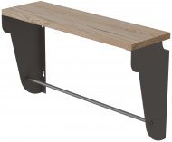 Полиця настінна Ferrum-decor Світ 300x600x150 метал Сірий ДСП Дуб Сан-Марино 16 мм (FRD-102815)