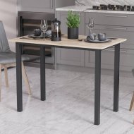 Стіл універсальний Knap Ferrum-decor 750x1000x600 Чорний метал ДСП Дуб Сан-Марино 16 мм (FRD-106339)