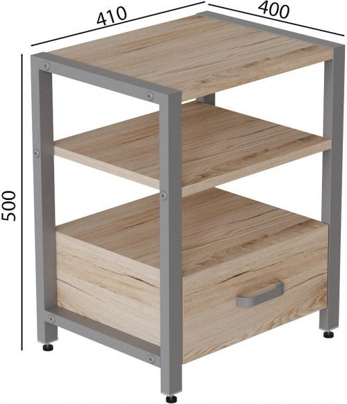 Тумба універсальна Ferrum-decor Вів'єн 1/1 50x41x40 сірий ДСП Дуб Сан-Марино 16мм (FRD-104152) Тумба універсальна Ferrum-decor Вів'єн 1/1 50x41x40 сірий ДСП Дуб Сан-Марино 16мм (FRD-104152)