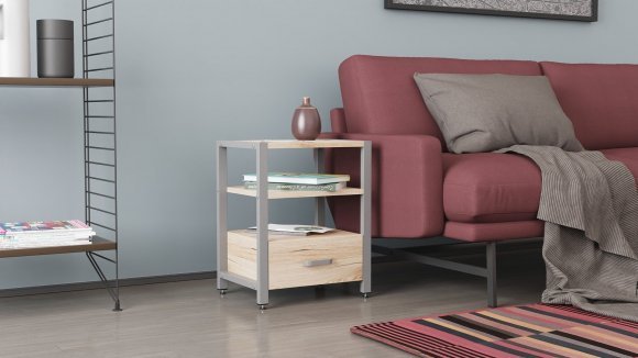 Тумба універсальна Ferrum-decor Вів'єн 1/1 50x41x40 сірий ДСП Дуб Сан-Марино 16мм (FRD-104152) Тумба універсальна Ferrum-decor Вів'єн 1/1 50x41x40 сірий ДСП Дуб Сан-Марино 16мм (FRD-104152)