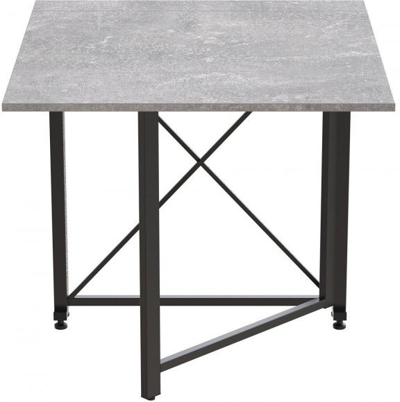Стіл-книга трансформер Оріон 1 Ferrum-decor 750x810x730 Чорний метал ДСП Бетон 16 мм (FRD-104603)