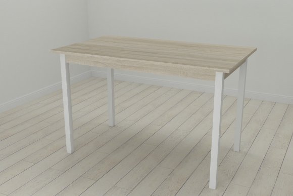 Стіл кухонний Ferrum-decor Маріо 75x120x60 Білий ДСП Сонома 16мм (FRD-106320)
