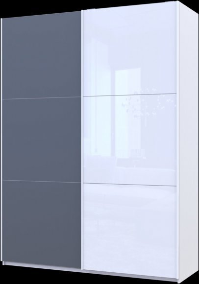 Шафа-купе двохдверна Doros G-Caiser 180х60х240 см Білий/Графіт/1 Скло (DRS-011019) Шафа-купе двохдверна Doros G-Caiser 180х60х240 см Білий/Графіт/1 Скло (DRS-011019)