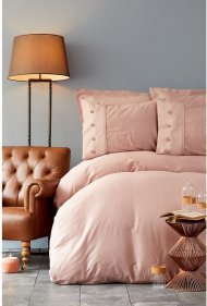 Постільна білизна сатин Infinity pudra пудра євро 200х220 см Постільна білизна сатин Infinity pudra пудра євро 200х220 см