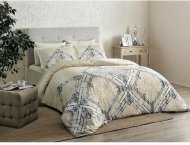 Постільна білизна сатин Delux Neira bej v01 бежевий євро 200х220 см