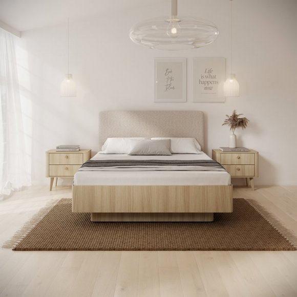 Ліжко (каркас) Perfect Home Вікі / Viki 160 з м'яким ізголів'ям двоспальне Дуб бариста (PFH-091410) Ліжко (каркас) Perfect Home Вікі / Viki 160 з м'яким ізголів'ям двоспальне Дуб бариста (PFH-091410)