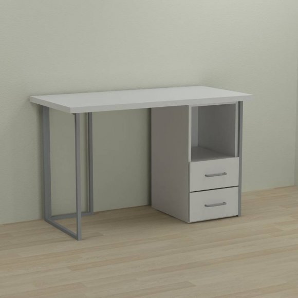 Письмовий стіл Ferrum-decor Отто 76x140x70 сірий ДСП Біле 32мм (FRD-101526)
