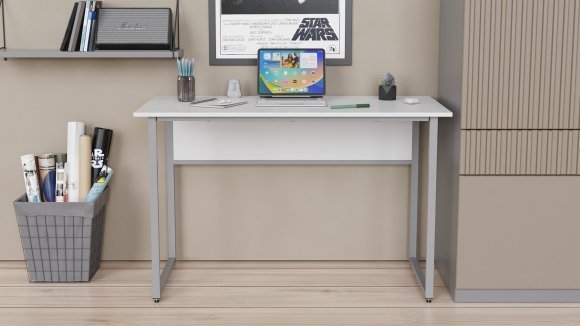 Письмовий стіл Ferrum-decor Коді 75x100x60 сірий ДСП Біле 16мм (FRD-101651) Письмовий стіл Ferrum-decor Коді 75x100x60 сірий ДСП Біле 16мм (FRD-101651)