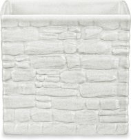 Кашпо для квітів Stone Look кераміка 13 білий куб 97744