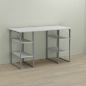 Письмовий стіл Ferrum-decor Карен 75x140x70 сірий ДСП Біле 16мм (FRD-102448)