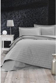 Покривало стьобане Monart gri сірий 220х240 см svt-2000022221276