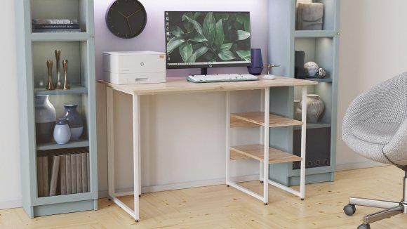 Комп'ютерний стіл Ferrum-decor Гаррі 75x120x70 чорний ДСП Дуб Сан-Марино 16мм (FRD-103554)